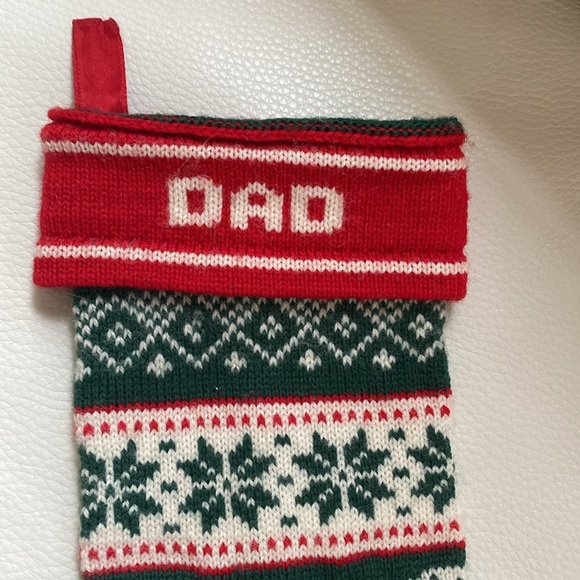 Dad Garnet Hill Christmas Wool Stocking - Picture 4 of 9